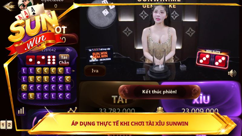 Áp dụng thực tế khi chơi tài xỉu Sunwin