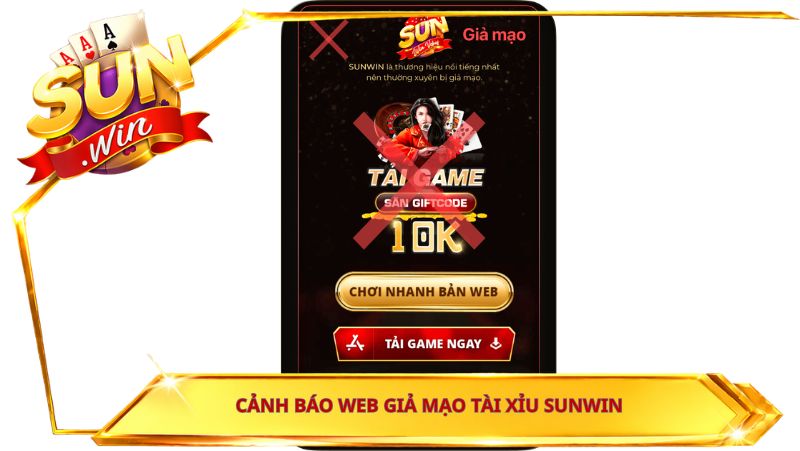 Cảnh báo web giả mạo tài xỉu Sunwin